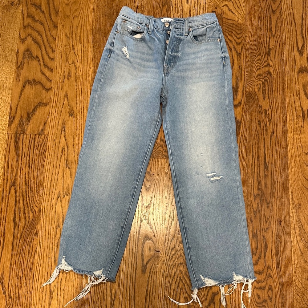 Pistola Cassie Distressed Light Blue Women's Jeans - worn once